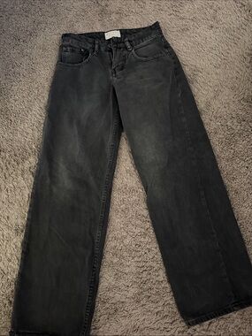 Motel Rocks Black Straight Leg Jeans